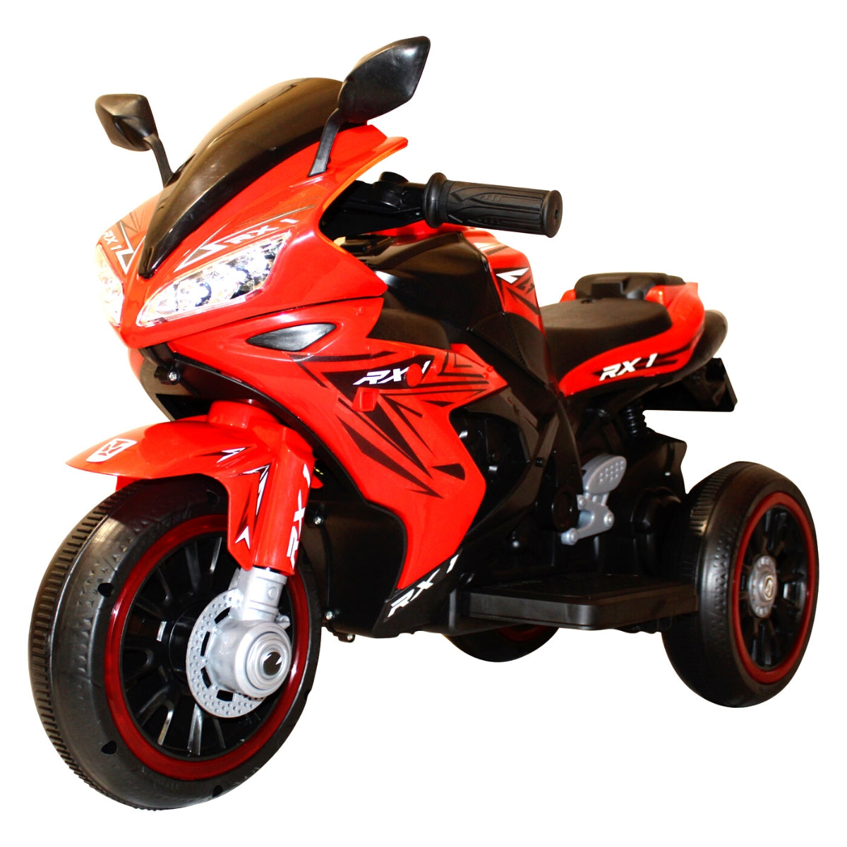 Leotoon Harley Quinn 3W Bike| 6V/5AH Battery | 6V/17000 RPM Motor | Hand Accelerator | USB/MP3 Interface | Educational Rhymes | LED Light | English Music | BIS Certified | (Red) (3-6 Years)