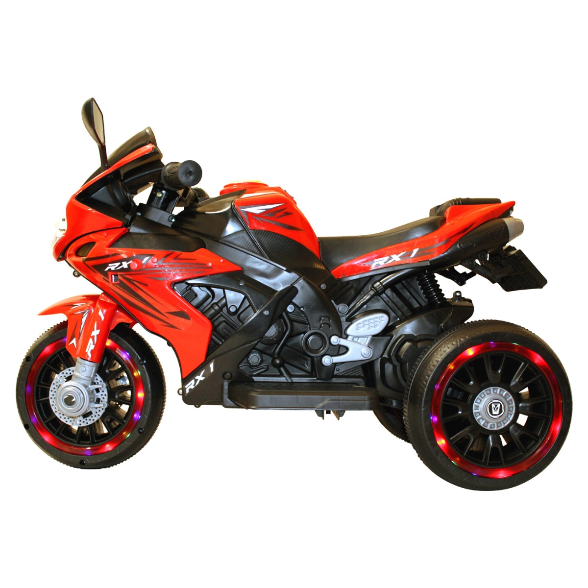 Leotoon Harley Quinn 3W Bike| 6V/5AH Battery | 6V/17000 RPM Motor | Hand Accelerator | USB/MP3 Interface | Educational Rhymes | LED Light | English Music | BIS Certified | (Red) (3-6 Years)